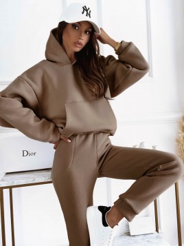KOMPLET DRES MODNY GRUBY MATERIAŁ KIESZEŃ KOLORY