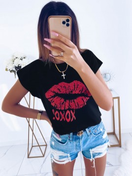 BLUZKA T-SHIRT BAWEŁNA KOBIECY NADRUK L/XL