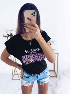 BLUZKA T-SHIRT WYGODNA PANTERKA NADRUK KOLORY S/M