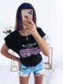 BLUZKA T-SHIRT WYGODNA PANTERKA NADRUK KOLORY L/XL